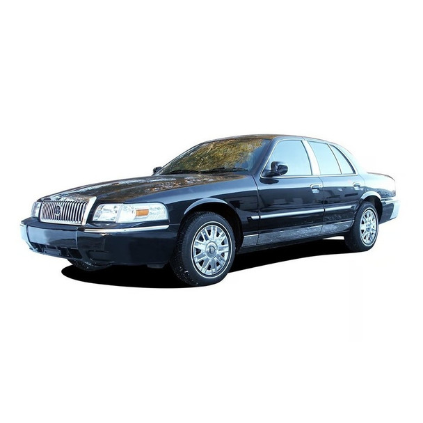 product variation QAA 6-Piece Stainless Steel Pillar Post Trim Fits 1992-2010 Ford Crown Victoria and 1992-2011 Mercury Grand Marquis (PP32481) image