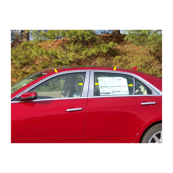 product variation QAA 10-Piece Stainless Steel Window Trim Package fits Cadillac CTS 2014-2019 (WP54444) image