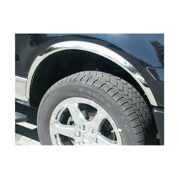 product variation QAA 4-Piece Molded Stainless Steel Wheel Well Fender Trim Molding fits Ford F-150 2004-2014 (WZ44308) image