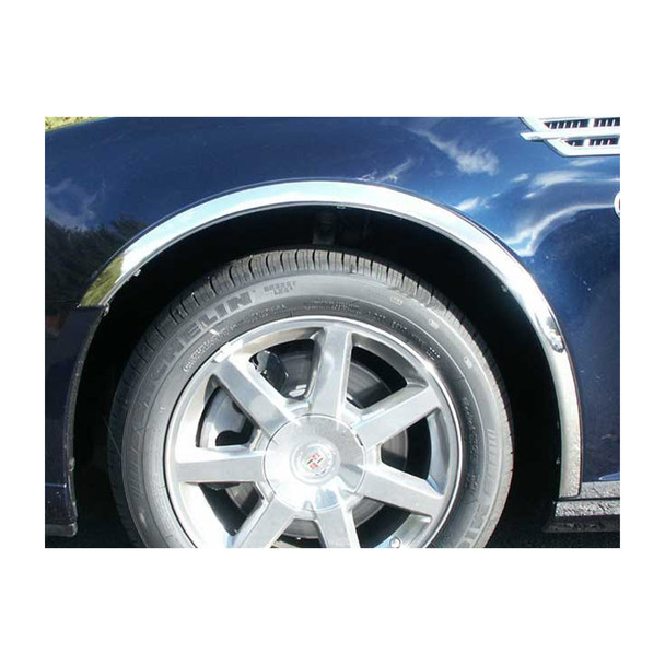 product variation QAA 4-Piece Molded Stainless Steel Wheel Well Fender Trim Molding fits Cadillac STS 2005-2011 (WZ45236) image