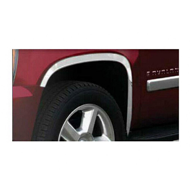 product variation QAA 4-Piece Molded Stainless Steel Wheel Well Fender Trim Molding fits Chevrolet Avalanche Z71 2007-2013, GMC Yukon XL 2007-2013 (WZ47186) image