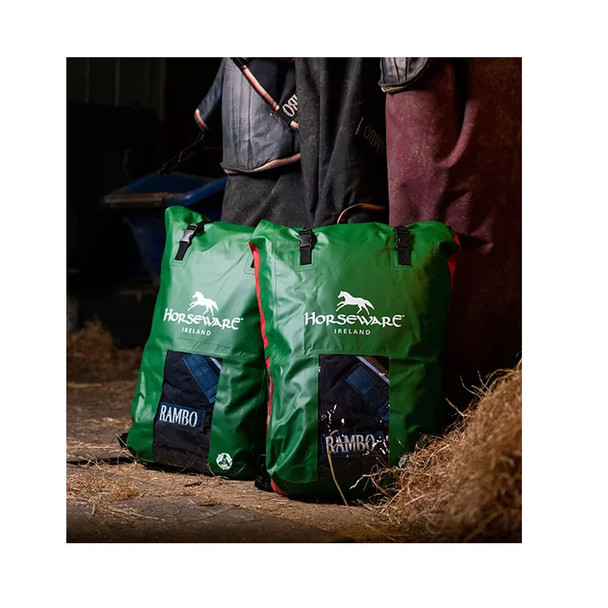 product variation HORSEWARE IRELAND Rambo Supreme Lite 0g Navy/Burgundy/Dusty Blue Turnout Blanket (AAASA0-BQDB) image