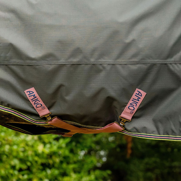 product variation HORSEWARE IRELAND Amigo Hero Ripstop Plus Lite Shadow/Rose & Navy Turnout Blanket (AAPP90-JZB0) image