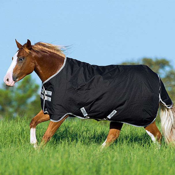 product variation HORSEWARE IRELAND Amigo Stock Horse Med 200g Black/Silver/Black Turnout Sheet (AARA2S-KIK0) image