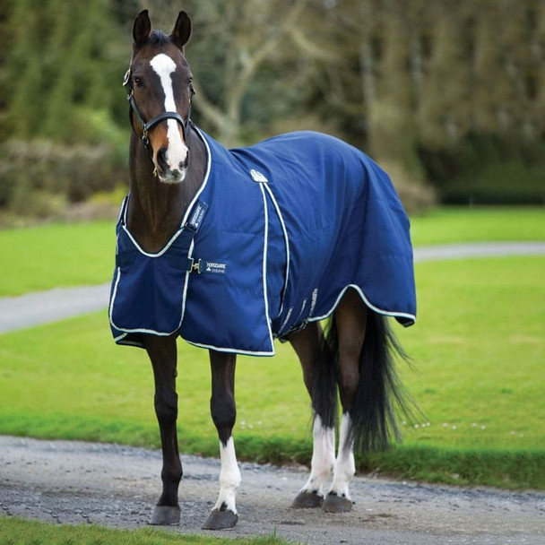 product variation HORSEWARE IRELAND Rambo Optimo Navy/Beige/Blue/Navy Stable Sheet (ADAO40-BMDB) image