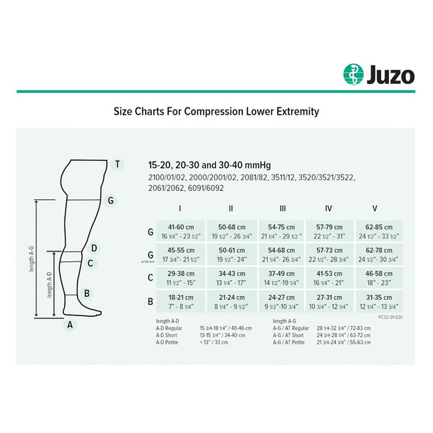 product variation JUZO 30-40 mmHg Soft Compression Open Toe Short Silicone Beige Thigh High Stockings image