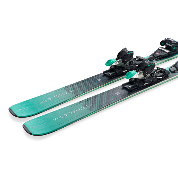 NORDICA Women's Wild Belle DC 84 Black/Teal Skis With TP2 Light 11 Fdt Bindings (0A3552OC001)