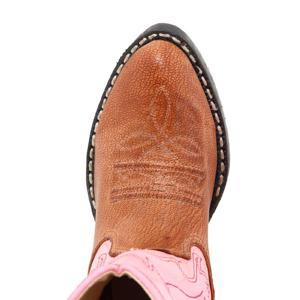 product variation OLD WEST Girl's J Toe Tan Canyon/Pink Western Boot (8139) image