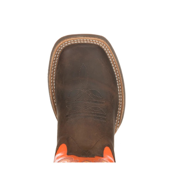 product variation OLD WEST Boy's (Children) Broad Square Toe Brown and Neon Orange Boots (BSC1867) image
