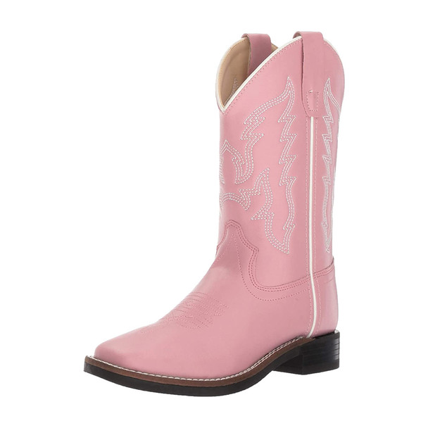 product variation OLD WEST Girls Square Toe Leatherette Toddler/Little Kid Cowboy Boot (VB9131) image