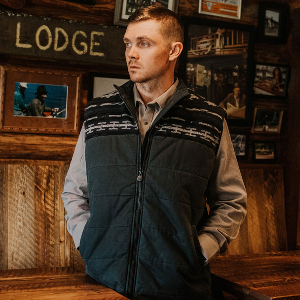 product variation OUTBACK TRADING Men's Nial Navy Vest (29801-NVY) image