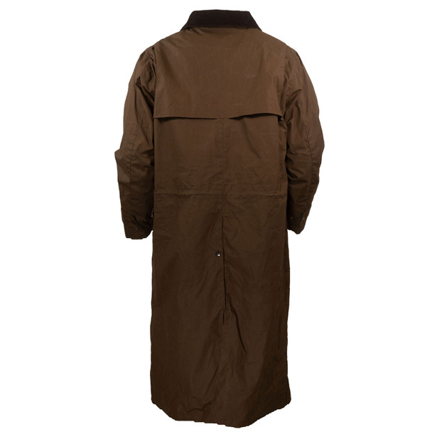 OUTBACK TRADING Mens Wax Cotton Waterproof Long Western Bronze