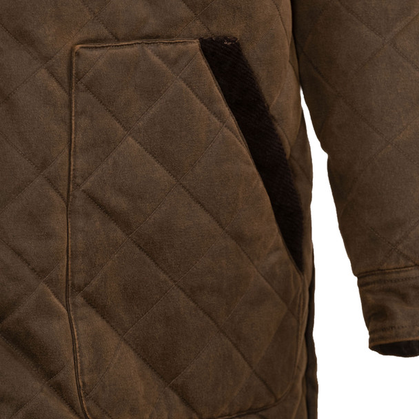 product variation OUTBACK TRADING Men's Harlow Barn 2-Way Zipper Western Quilted Brown Jacket (29844-BRN) image