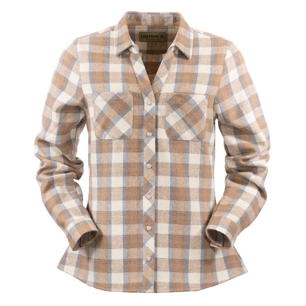 product variation Outback Trading Women's Bree Cotton Snapped Casual Shirt With Adjustable Cuffs (42242-CRM) image