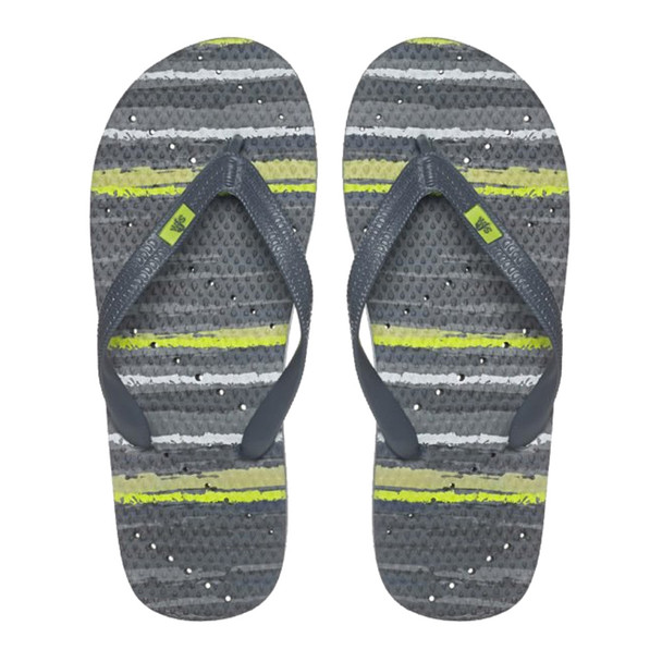 product variation SHOWAFLOPS Mens Watercolor Stripe Slate/Lime Flip-Flops (649) image