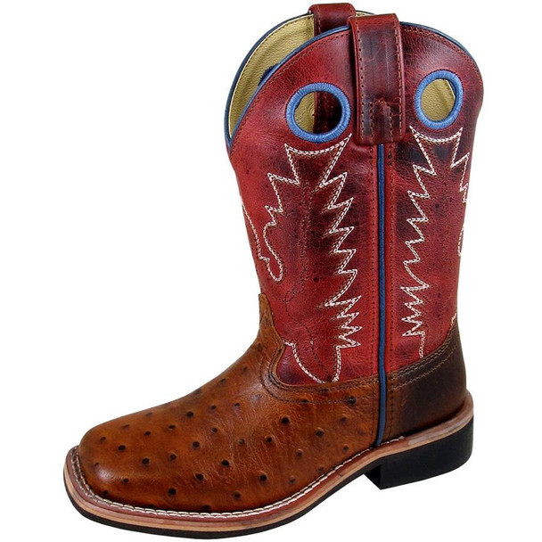 product variation SMOKY MOUNTAIN BOOTS Kids Cheyenne Cognac/Red Crackle Western Boots (3752) image