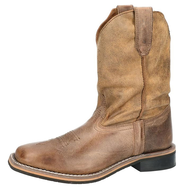 product variation SMOKY MOUNTAIN BOOTS Childrens Boys Waylon Brown Oil Distress/Brown Distress Leather Cowboy Boots (3910C) image
