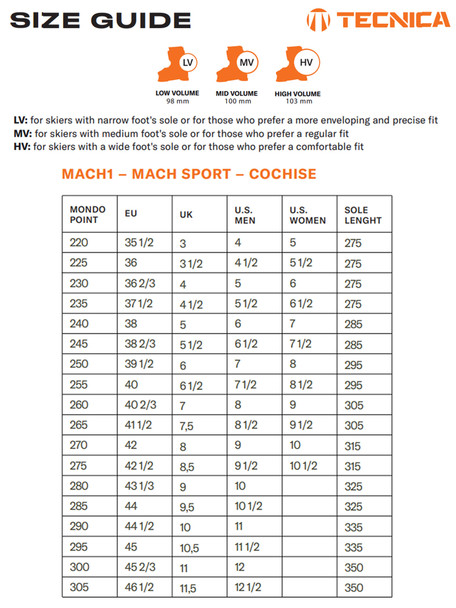 product variation TECNICA Men's Mach Sport LV 100 Black All-Mountain Ski Boots (10192FG0100) image