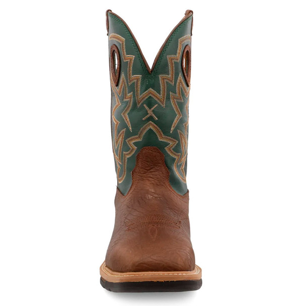 product variation TWISTED X Men's 12in Lite Western Steel Toe Distressed Shoulder/Green Work Boot (MLCSW01) image