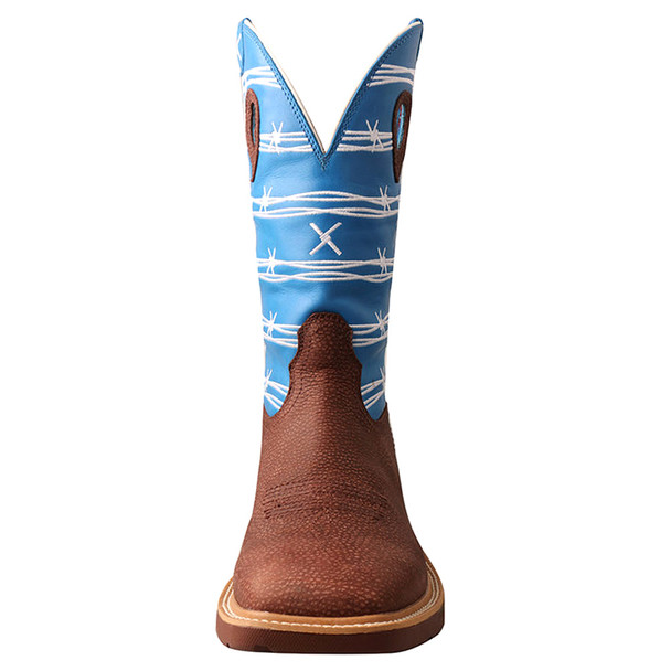 product variation TWISTED X Mens 12in Burgundy/Sky Blue Western Work Boot with CellStretch (MXB0001) image