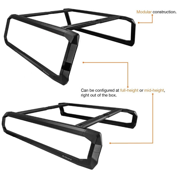 product variation KUAT Ibex Full-Size Medium-Bed Sandy Black Truck Bed Rack (IBEXD2) image