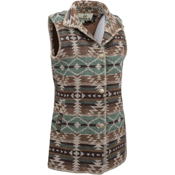 product variation OUTBACK TRADING Women's Stockard Brown Vest (29655-BRN) image