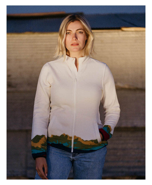 product variation OUTBACK TRADING Kayla Creme Zip Up Shirt (29866-CRM) image