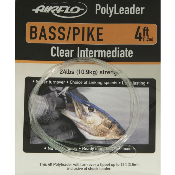 product variation AIRFLO PolyLeader Bass/Pike 4ft Floating Fly Fishing Leader (PF0-4BP) image