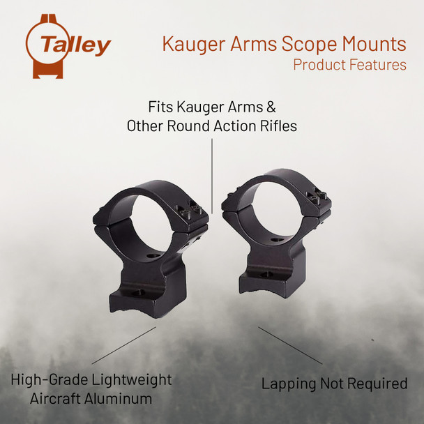 product variation TALLEY Legendary Arms Works 30mm Medium Extended Front Scope Rings (74X719) image