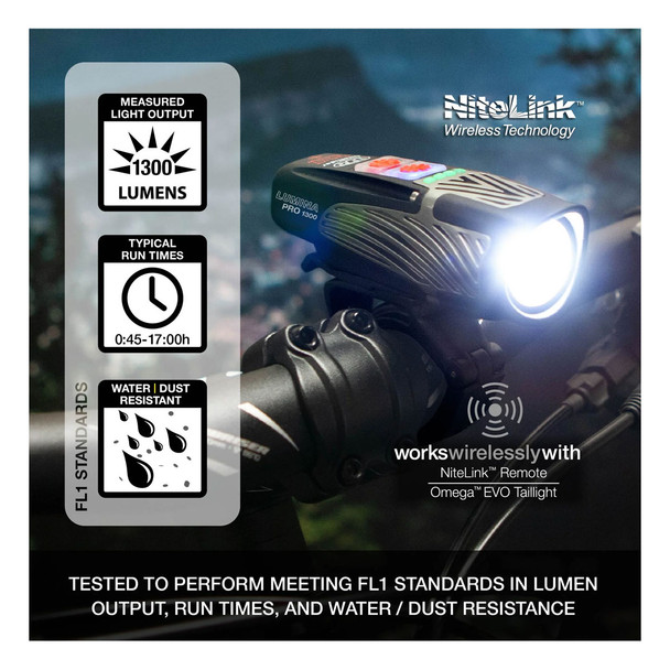 product variation NITERIDER Lumina Pro 1300 Front Bike Light with NiteLink (6850) image