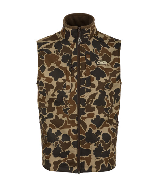 product variation DRAKE Men's Windproof Softshell Old School Camo Vest (DS7523-016) image
