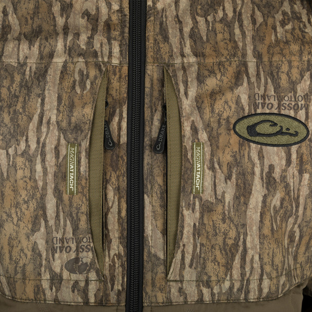 product variation DRAKE Youth LST Guardian Flex Double Down Eqwader 1/4 Zip Mossy Oak Bottomland Jacket (DW7354-YTH-006) image