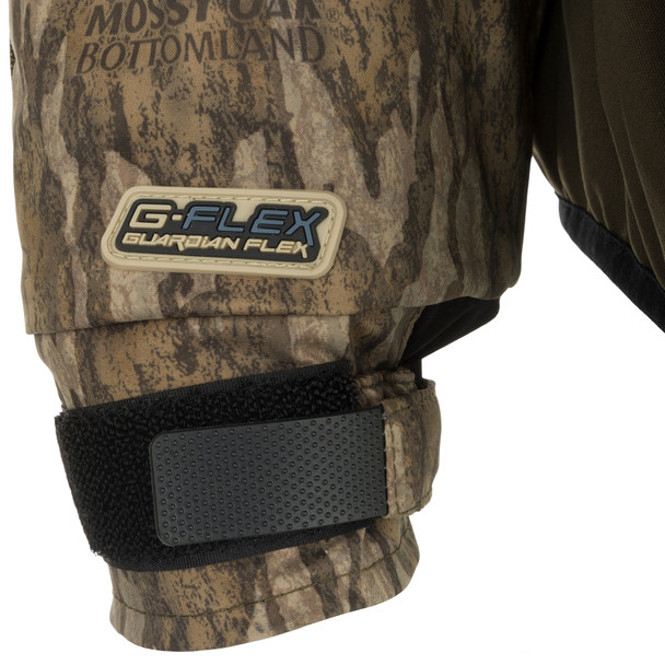 product variation DRAKE Youth LST Guardian Flex Double Down Eqwader 1/4 Zip Mossy Oak Bottomland Jacket (DW7354-YTH-006) image