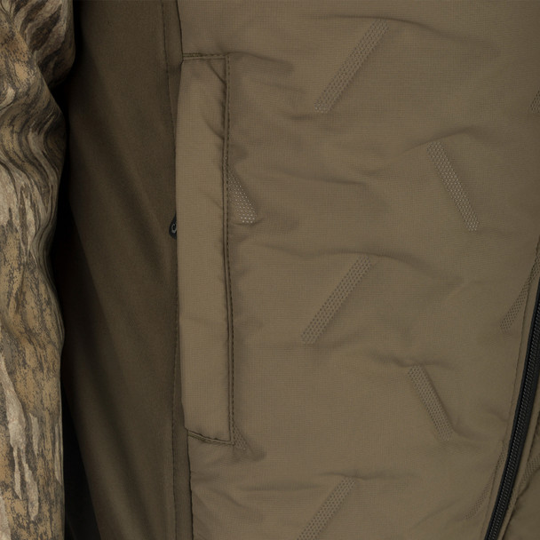 product variation DRAKE Youth LST Guardian Flex Double Down Eqwader 1/4 Zip Mossy Oak Bottomland Jacket (DW7354-YTH-006) image