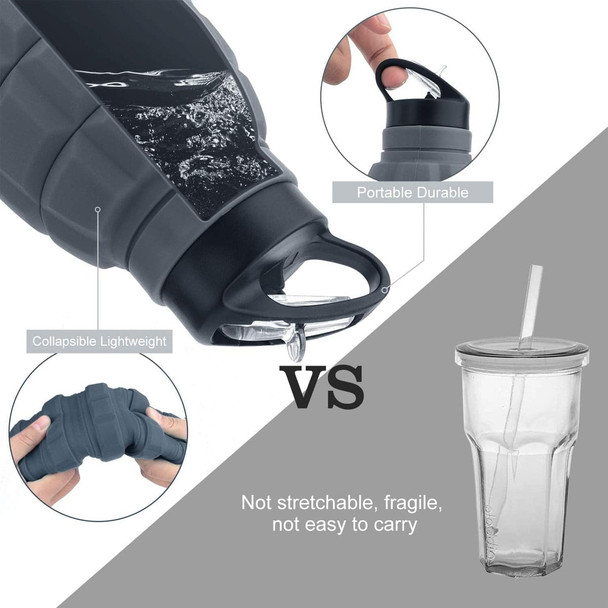 product variation CALIBER GOURMET Silicone Collapsible Grenade Water Bottle, 580ml (CBG-TMS-GRENADE) image