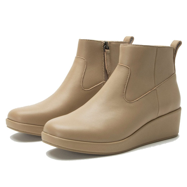 product variation Alegria Hadi womens wide leather ankle boot in beige image
