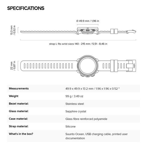 product variation SUUNTO Ocean All Black Dive Computer (SS050982000) image