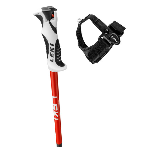 LEKI Bold S Anthracite Red White Ski Poles 65366431