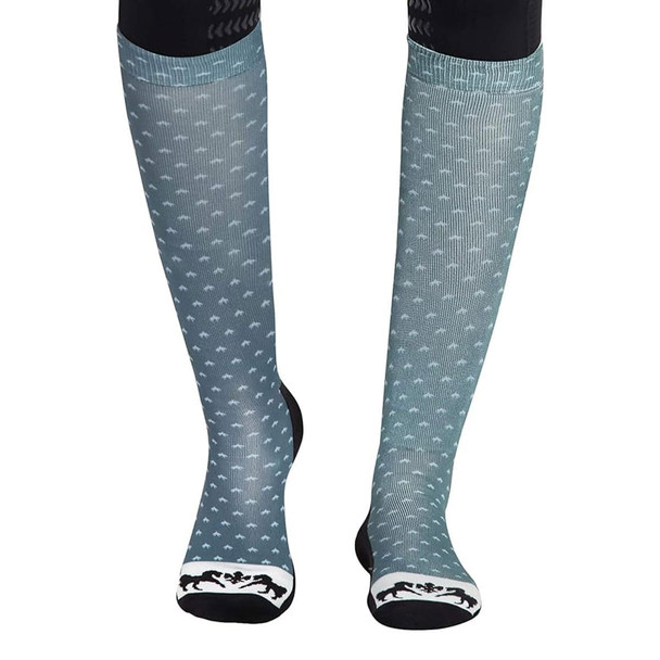 product variation EQUINE COUTURE Women's Hunter Padded Knee Hi Hunter/Cream Boot Socks (110732-14+20/STD) image