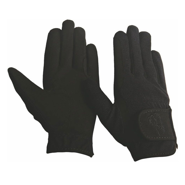product variation TUFFRIDER Children's Performance Black Riding Gloves, Size L (9215-16/L) image