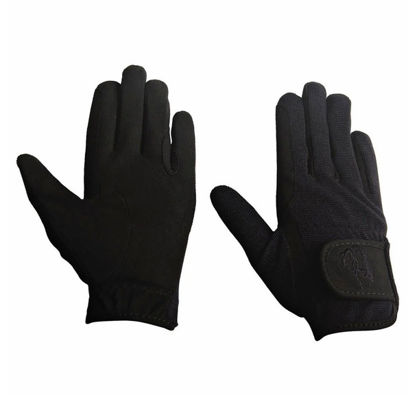 product variation TUFFRIDER Children's Performance Black Riding Gloves, Size L (9215-16/L) image