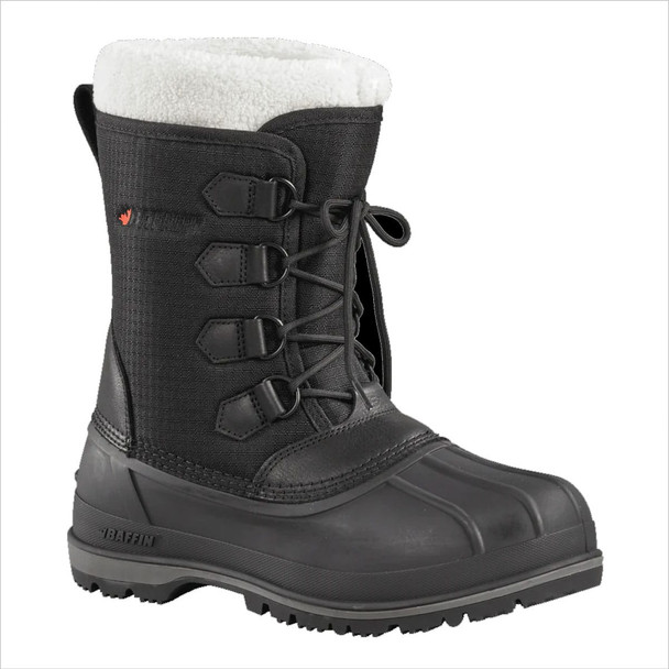product variation Baffin Bobcaygeon black mens tall winter pac boot with a faux-fur collar image
