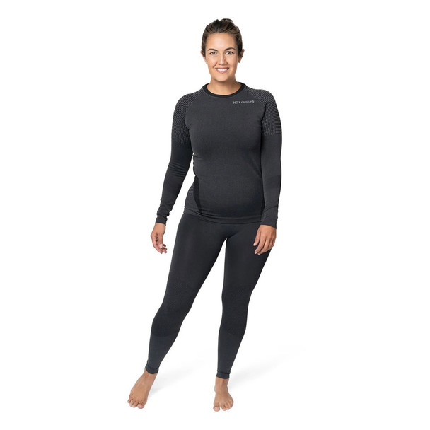 product variation HOT CHILLYS Women's 3D Knit Black Crew Top (HC4790-101) image