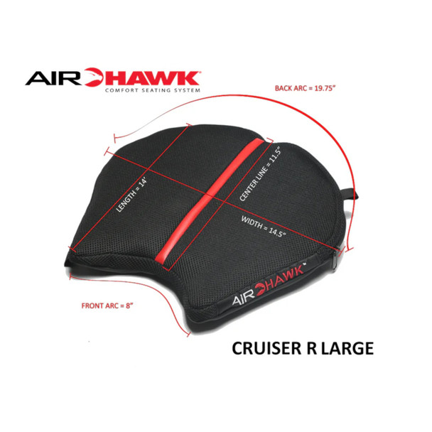 product variation AIRHAWK 14" x 14.5" Cruiser R Large Spacer Mesh Seat Cover with Non-Skid Bottom (Cover Only) (RM-COV-CRUISER-R-REVB) image