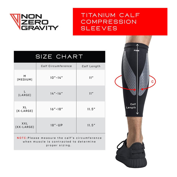 product variation NONZERO GRAVITY Titanium Calf Compression Sleeves (NZ-P12Ti) image