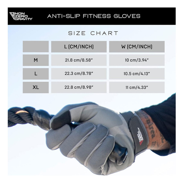 product variation NONZERO GRAVITY Calisthenic Anti-Slip Tech-Touch Fitness Gloves (NZ-WG-AS-GY) image