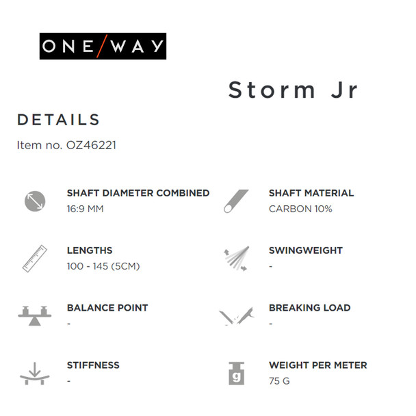 product variation ONE WAYStorm Jr Flame/Asphalt Nordic Junoir Poles (OZ46221) image