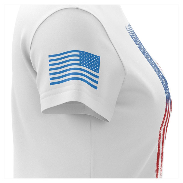 product variation WE THE PEOPLE HOLSTERS Women's Fresh Paint American Flag White Short Sleeve Shirt (CREWF-W_0230-T-FL) image