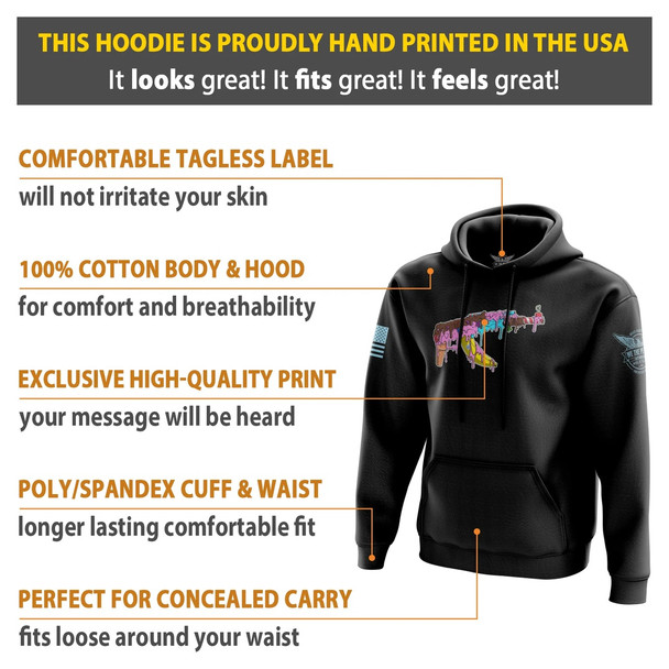 product variation WE THE PEOPLE HOLSTERS Ice Cream AK Black Hoodie (HOODX-K_0222-L-FL) image
