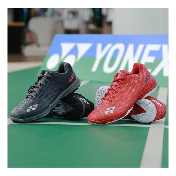 product variation YONEX Unisex Aerus Z2 Wide Power Cushion Dark Gray Shoe (SBAZ2WDGR) image